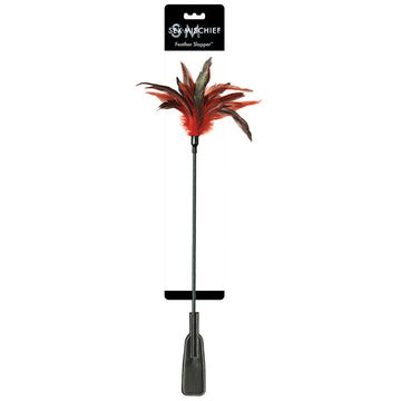 S&M Feather Slapper-Red/Black - Eros Fine Goods