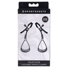 Velvet Noir Tuggable Nipple Clamps - Eros Fine Goods