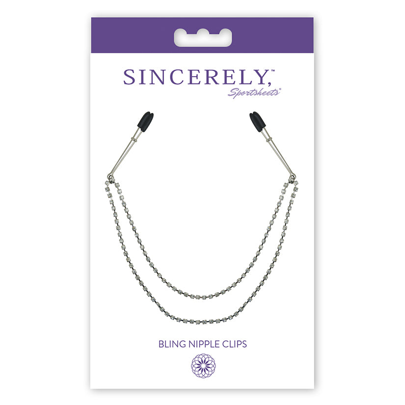 Sincerely Bling Nipple Clips - Eros Fine Goods
