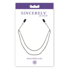 Sincerely Bling Nipple Clips - Eros Fine Goods