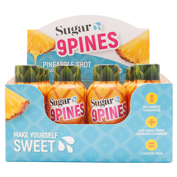 Sugar Splash 9Pines Pineapple Shot Display of 12 - Eros Fine Goods