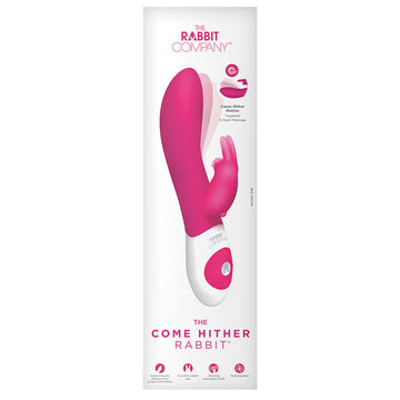 The Come Hither Rabbit Rechargeable-Hot Pink 7.75" - Eros Fine Goods