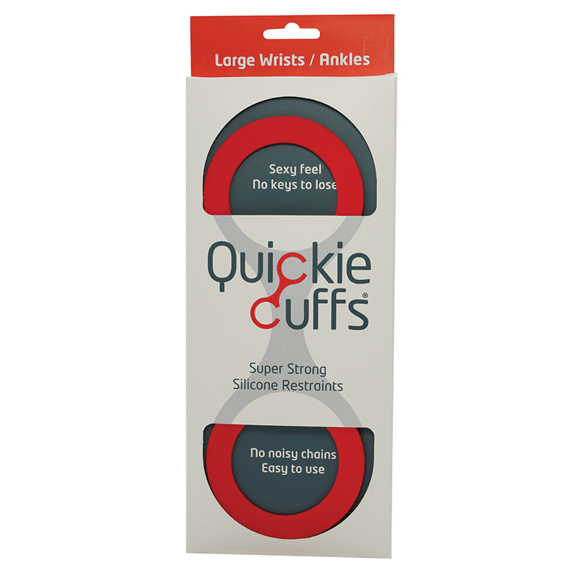 Quickie Cuffs Large-Red - Eros Fine Goods