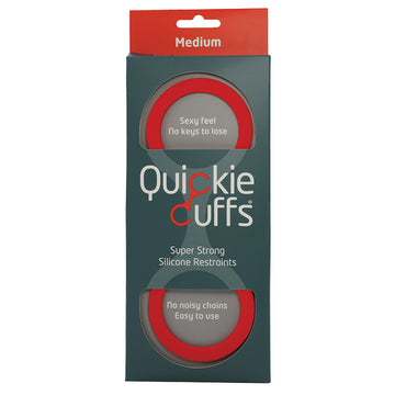 Quickie Cuffs Medium-Red - Eros Fine Goods