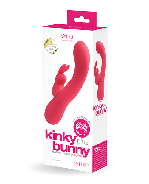 Vedo Kinky Bunny Plus Rechargeable Dual Vibe - Foxy Pink
