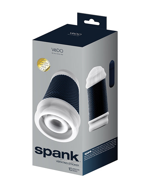 Vedo Spank Rechargeable Vibrating Stroker - Black