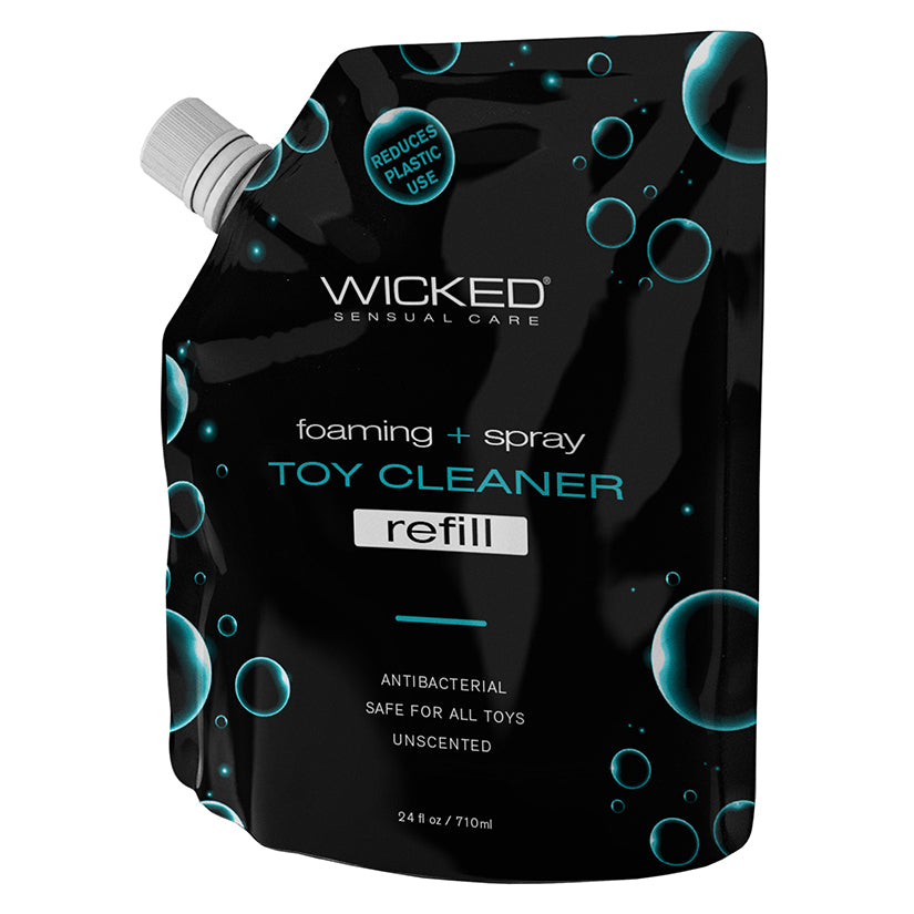 Wicked Sensual Foaming and Spray Toy Cleaner Refill Pouch - Eros Fine Goods