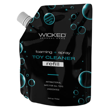 Wicked Sensual Foaming and Spray Toy Cleaner Refill Pouch - Eros Fine Goods