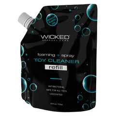 Wicked Sensual Foaming and Spray Toy Cleaner Refill Pouch - Eros Fine Goods