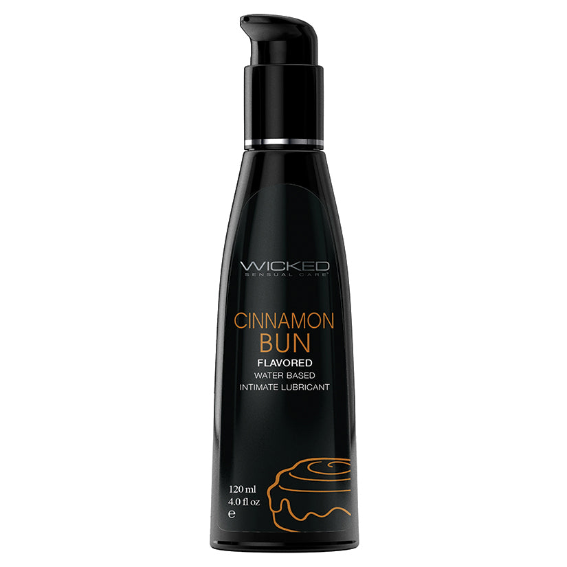 Wicked Aqua Flavored Lube-Cinnamon Bun 4oz - Eros Fine Goods