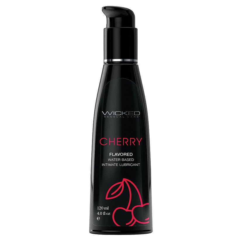 Wicked Aqua Flavored Lube-Cherry 4oz - Eros Fine Goods