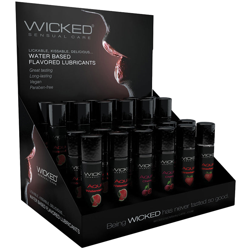 Wicked Aqua Classic Flavors 1oz Display of 24 - Eros Fine Goods