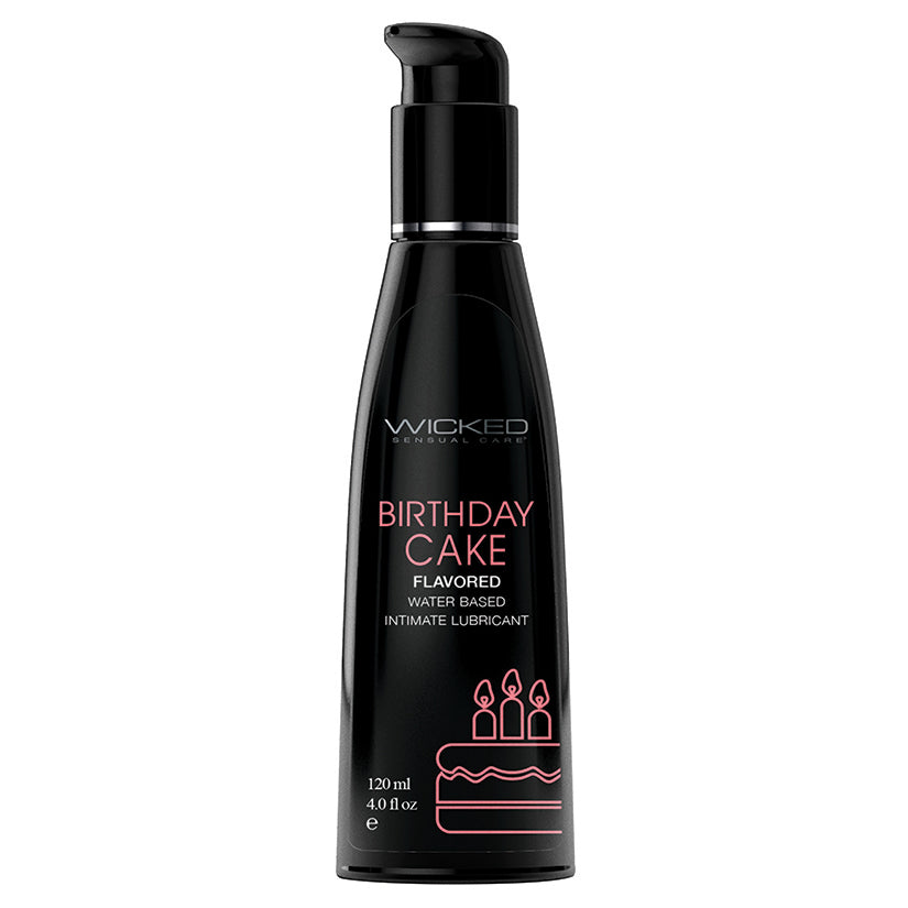 Wicked Aqua Flavored Lube-Birthday Cake 4oz - Eros Fine Goods