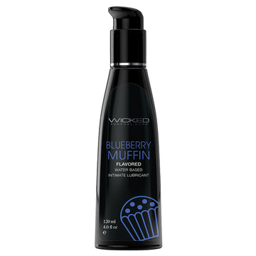 Wicked Aqua Flavored Lube-Blueberry Muffin 4oz - Eros Fine Goods
