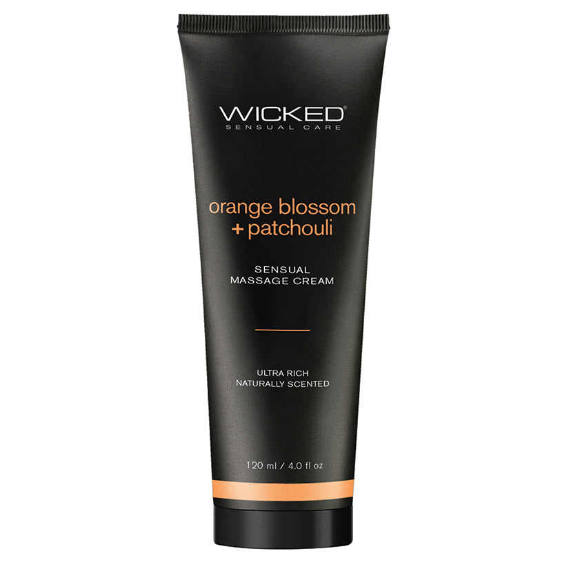 Wicked Sensual Massage Cream-Orange Blossom + Patchouli Scented 4oz - Eros Fine Goods