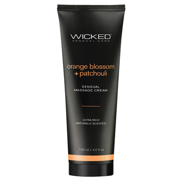 Wicked Sensual Massage Cream-Orange Blossom + Patchouli Scented 4oz - Eros Fine Goods