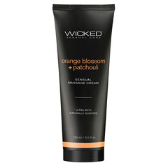 Wicked Sensual Massage Cream-Orange Blossom + Patchouli Scented 4oz - Eros Fine Goods