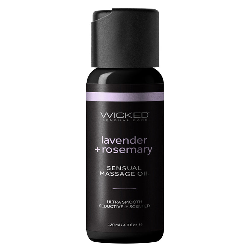 Wicked Sensual Massage Oil-Lavender and Rosemary 4oz - Eros Fine Goods