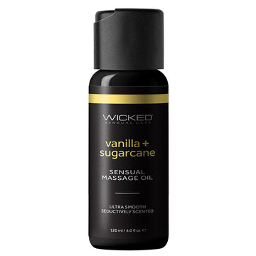 Wicked Sensual Massage Oil-Vanilla and Sugarcane 4oz - Eros Fine Goods