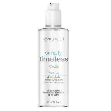 Wicked Simply Timeless Aqua Jelle Water-Based Gel Lubricant 4oz - Eros Fine Goods