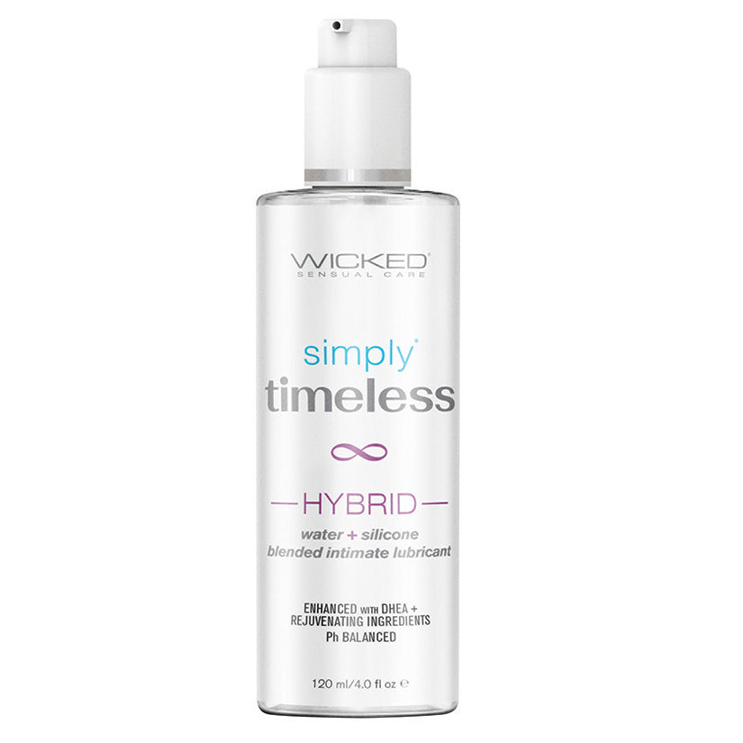 Wicked Simply Timeless Hybrid Water & Silicone Lubricant 4oz - Eros Fine Goods