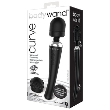 Bodywand Curve Rechargeable Wand-Black - Eros Fine Goods
