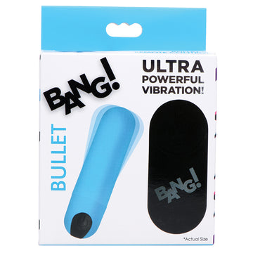 Bang Vibrating Bullet with Remote Control-Blue - Eros Fine Goods