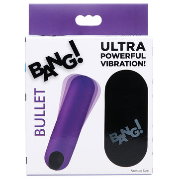 Bang Vibrating Bullet with Remote Control-Purple - Eros Fine Goods