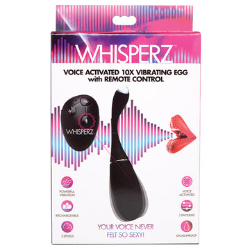 Whisperz Voice Activated 10X Vibrating Egg with Remote Control - Eros Fine Goods