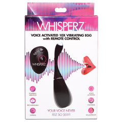 Whisperz Voice Activated 10X Vibrating Egg with Remote Control - Eros Fine Goods