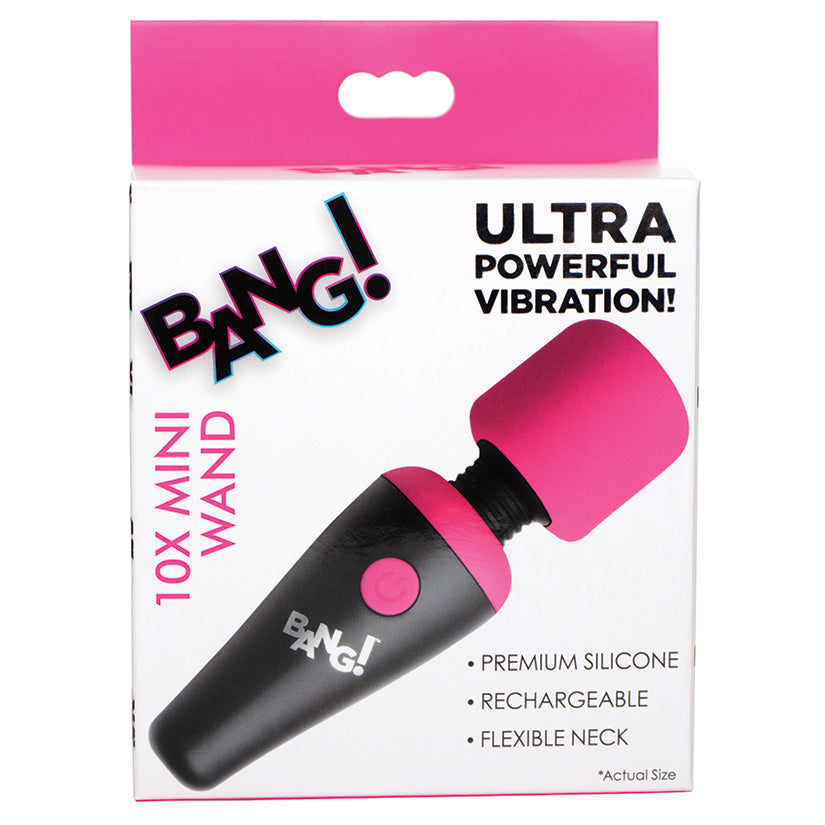 Bang! 10X Vibrating Mini Silicone Wand-Pink - Eros Fine Goods
