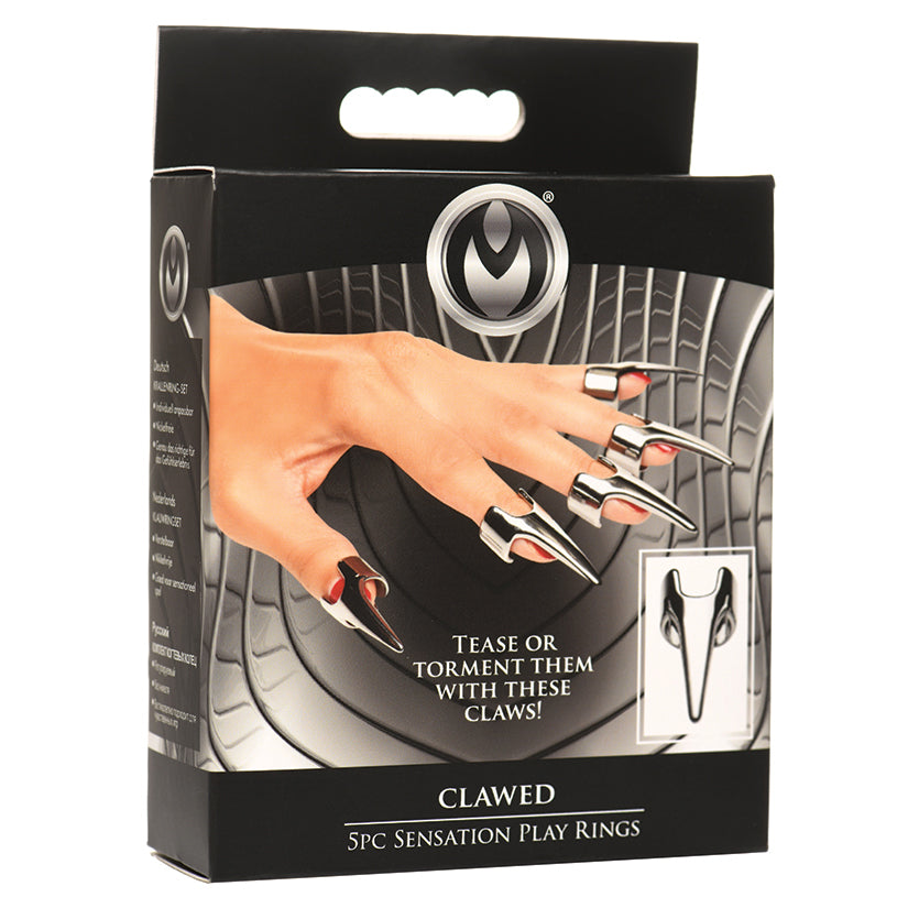 Master Series Clawed Sensation Play Rings 5pc - Eros Fine Goods