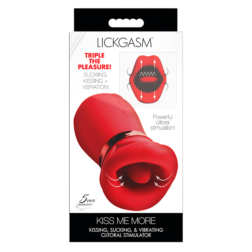 Lickgasm Kiss Me More Vibrating Clitoral Stimulator - Eros Fine Goods