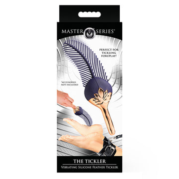 Master Series The Tickler Vibrating Silicone Feather Tickler - Eros Fine Goods
