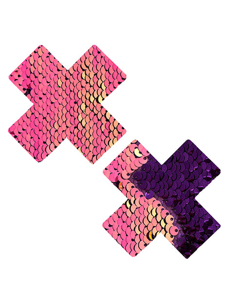NevaNude Pasties - Purple Cross - Eros Fine Goods