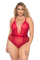 Viviane Bodysuit - Eros Fine Goods medium red